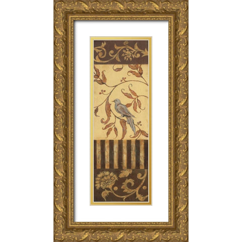 Song Bird II Gold Ornate Wood Framed Art Print with Double Matting by Moulton, Jo