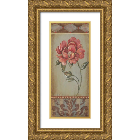 Aqua Romance II Gold Ornate Wood Framed Art Print with Double Matting by Moulton, Jo