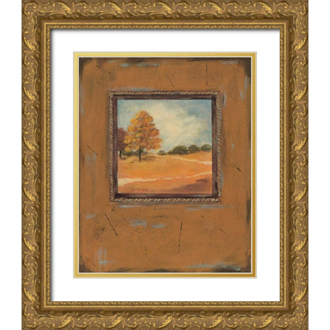 Copper Landscape Gold Ornate Wood Framed Art Print with Double Matting by Moulton, Jo