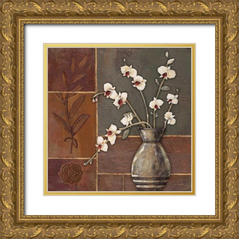 Orchid II Gold Ornate Wood Framed Art Print with Double Matting by Moulton, Jo