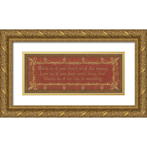 Work Gold Ornate Wood Framed Art Print with Double Matting by Moulton, Jo