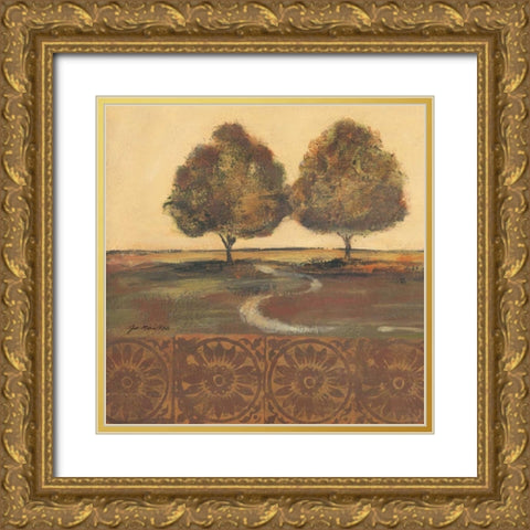 Autumn Duo Gold Ornate Wood Framed Art Print with Double Matting by Moulton, Jo