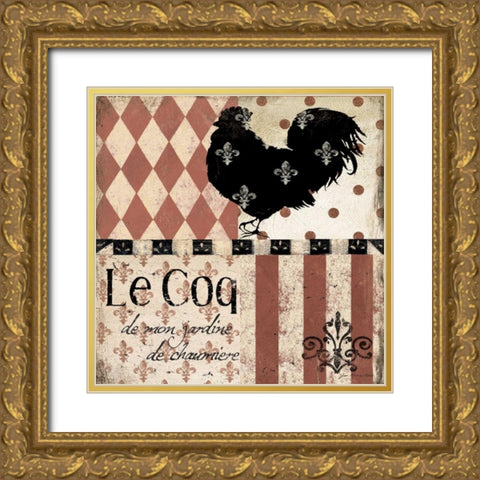 Le Coq Gold Ornate Wood Framed Art Print with Double Matting by Moulton, Jo