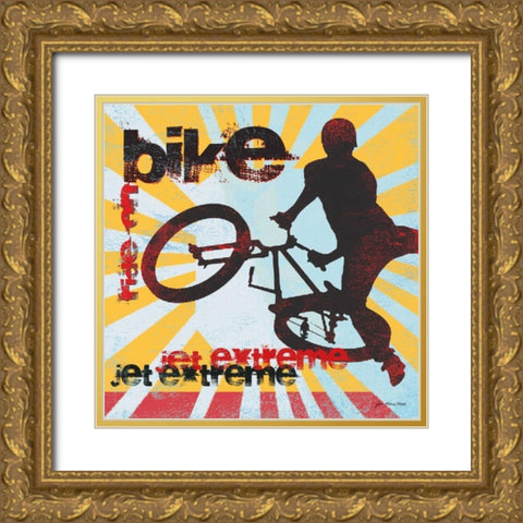 Bike Gold Ornate Wood Framed Art Print with Double Matting by Moulton, Jo