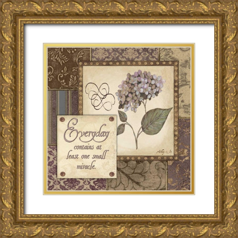 Everyday Gold Ornate Wood Framed Art Print with Double Matting by Moulton, Jo