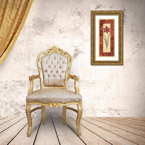 Vintage Crimson I Gold Ornate Wood Framed Art Print with Double Matting by Moulton, Jo