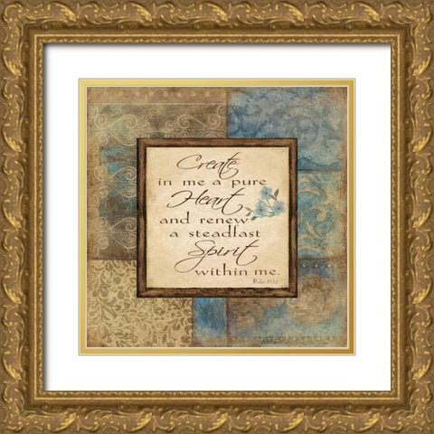 Create Gold Ornate Wood Framed Art Print with Double Matting by Moulton, Jo