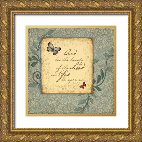 Beauty Gold Ornate Wood Framed Art Print with Double Matting by Moulton, Jo