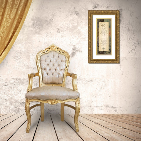 Lords Prayer Gold Ornate Wood Framed Art Print with Double Matting by Moulton, Jo