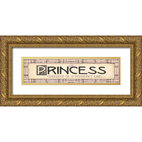 Princess Gold Ornate Wood Framed Art Print with Double Matting by Moulton, Jo