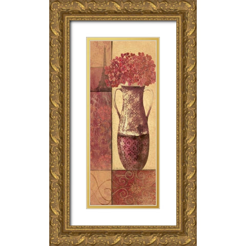 Paris Vue II Gold Ornate Wood Framed Art Print with Double Matting by Moulton, Jo