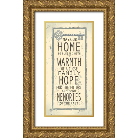 Warmth of Home Gold Ornate Wood Framed Art Print with Double Matting by Moulton, Jo