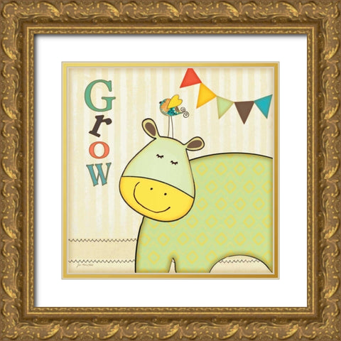 Grow Gold Ornate Wood Framed Art Print with Double Matting by Moulton, Jo