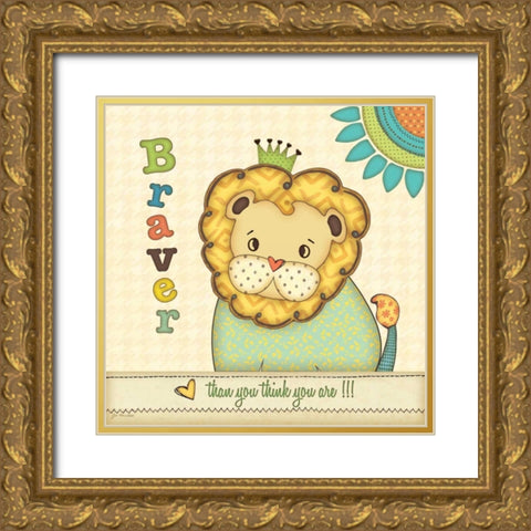 Braver Gold Ornate Wood Framed Art Print with Double Matting by Moulton, Jo