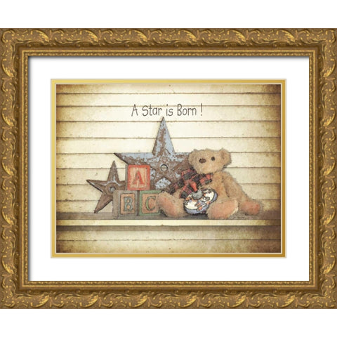 A Star is Born Gold Ornate Wood Framed Art Print with Double Matting by Moulton, Jo