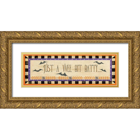 Batty Gold Ornate Wood Framed Art Print with Double Matting by Moulton, Jo