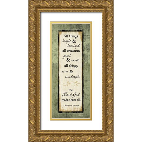 All Things Bright and Beautiful Gold Ornate Wood Framed Art Print with Double Matting by Pugh, Jennifer