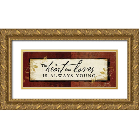The Heart That Loves Gold Ornate Wood Framed Art Print with Double Matting by Pugh, Jennifer