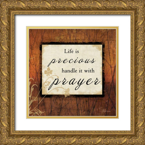 Life is Precious Gold Ornate Wood Framed Art Print with Double Matting by Pugh, Jennifer