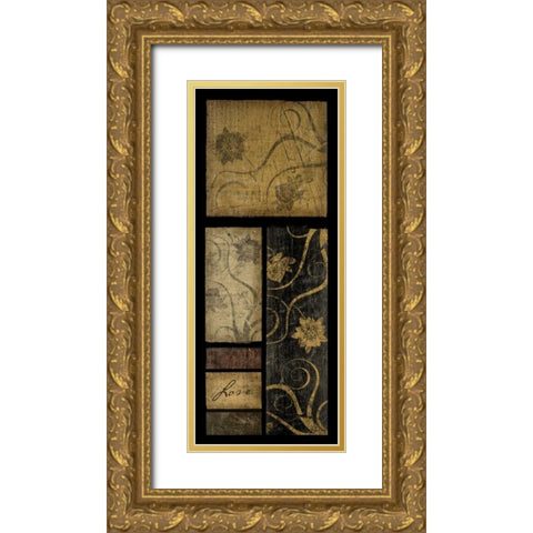 Love Gold Ornate Wood Framed Art Print with Double Matting by Pugh, Jennifer