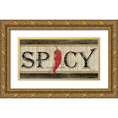 Spicy Gold Ornate Wood Framed Art Print with Double Matting by Pugh, Jennifer