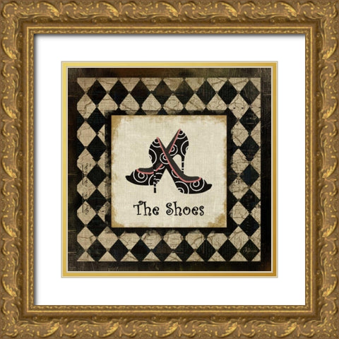 The Shoes Gold Ornate Wood Framed Art Print with Double Matting by Pugh, Jennifer