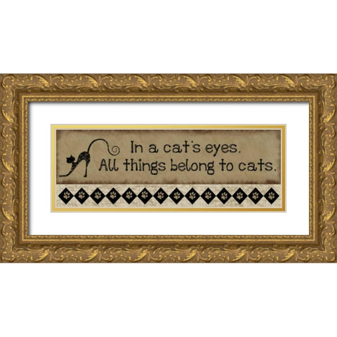 In a Cats Eyes Gold Ornate Wood Framed Art Print with Double Matting by Pugh, Jennifer