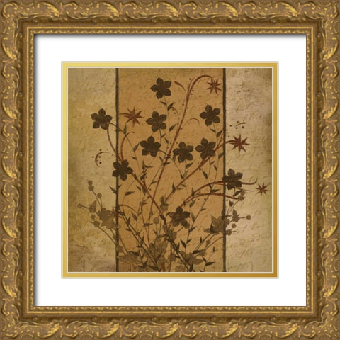 Flowers I Gold Ornate Wood Framed Art Print with Double Matting by Pugh, Jennifer