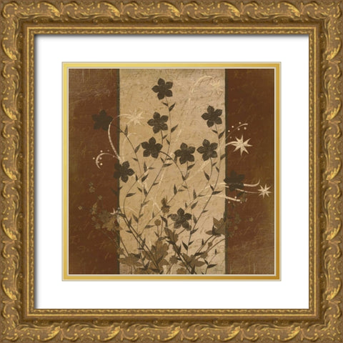 Flowers II Gold Ornate Wood Framed Art Print with Double Matting by Pugh, Jennifer