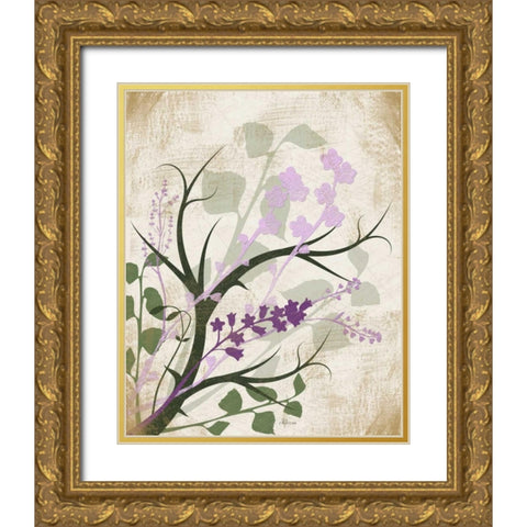 Lavender and Sage Gold Ornate Wood Framed Art Print with Double Matting by Pugh, Jennifer