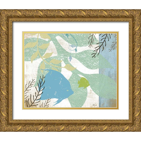 Sea Life II Gold Ornate Wood Framed Art Print with Double Matting by Pugh, Jennifer