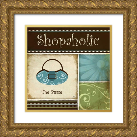 Shopaholic Gold Ornate Wood Framed Art Print with Double Matting by Pugh, Jennifer