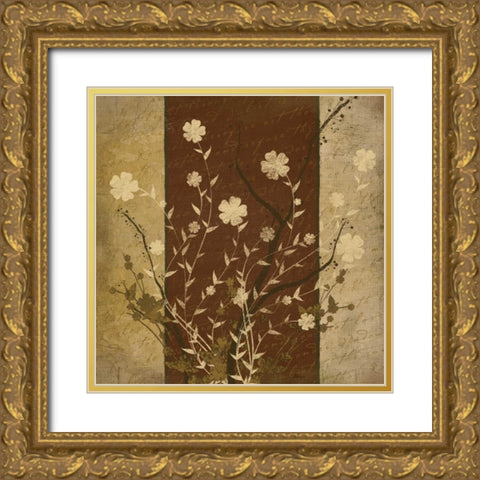 Flowers I Gold Ornate Wood Framed Art Print with Double Matting by Pugh, Jennifer