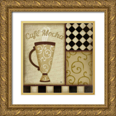 Cafe Mocha Gold Ornate Wood Framed Art Print with Double Matting by Pugh, Jennifer