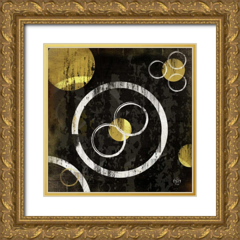 Circles II Gold Ornate Wood Framed Art Print with Double Matting by Pugh, Jennifer