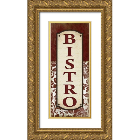 Bistro Gold Ornate Wood Framed Art Print with Double Matting by Pugh, Jennifer