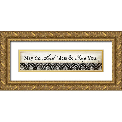 May the Lord Gold Ornate Wood Framed Art Print with Double Matting by Pugh, Jennifer