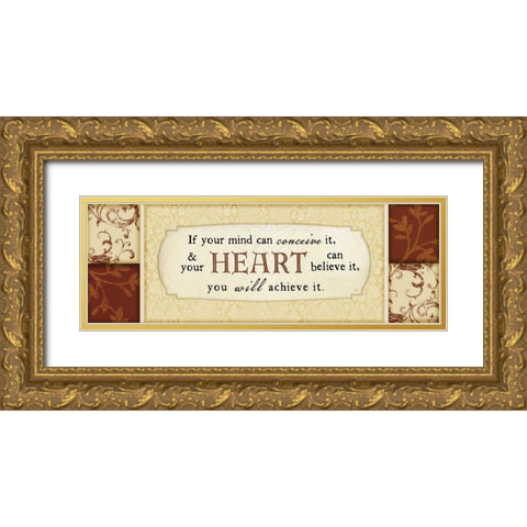 If Your Mind Can Gold Ornate Wood Framed Art Print with Double Matting by Pugh, Jennifer