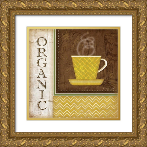 Organic Coffee Gold Ornate Wood Framed Art Print with Double Matting by Pugh, Jennifer