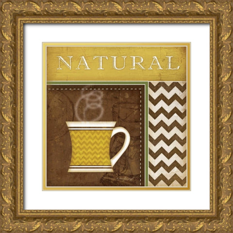 Natural Organic Coffee Gold Ornate Wood Framed Art Print with Double Matting by Pugh, Jennifer