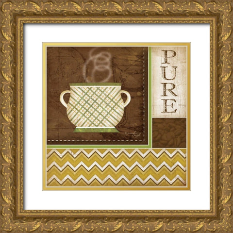 Pure Organic Coffee Gold Ornate Wood Framed Art Print with Double Matting by Pugh, Jennifer