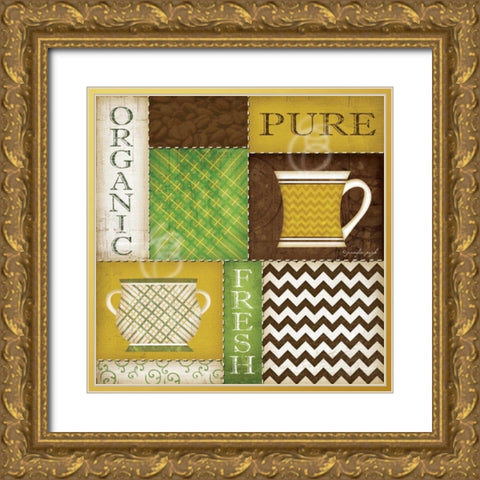 Organic Coffees I Gold Ornate Wood Framed Art Print with Double Matting by Pugh, Jennifer