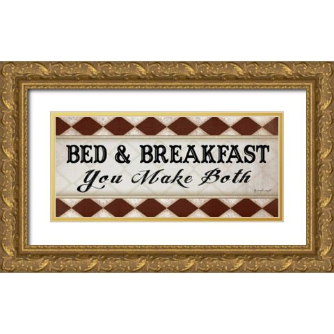 Bed and Breakfast Gold Ornate Wood Framed Art Print with Double Matting by Pugh, Jennifer