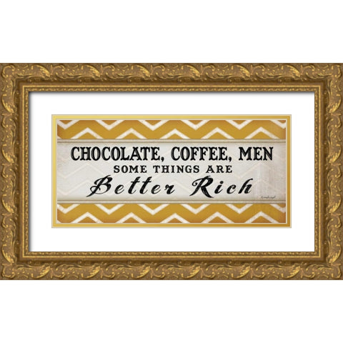 Chocolate Coffee IV Gold Ornate Wood Framed Art Print with Double Matting by Pugh, Jennifer