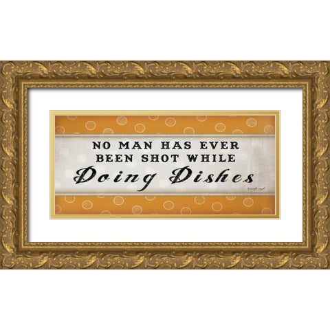 Doing Dishes Gold Ornate Wood Framed Art Print with Double Matting by Pugh, Jennifer