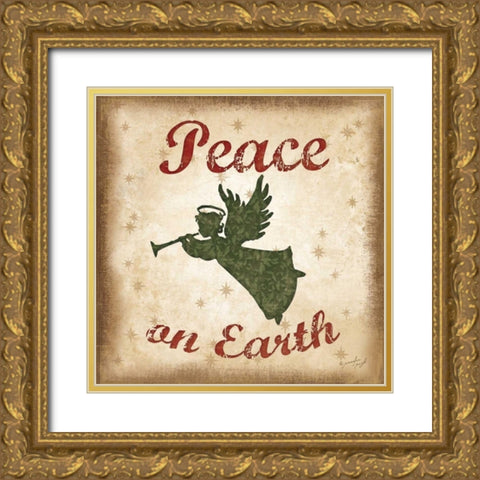 Peace on Earth Gold Ornate Wood Framed Art Print with Double Matting by Pugh, Jennifer