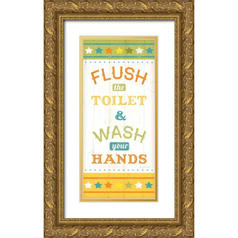 Flush and Wash Gold Ornate Wood Framed Art Print with Double Matting by Pugh, Jennifer