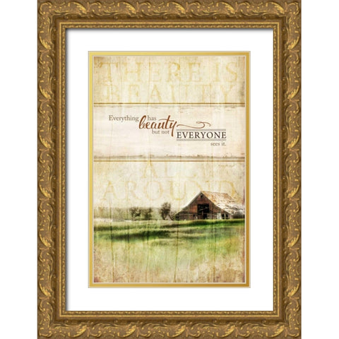 Everything Has Beauty Gold Ornate Wood Framed Art Print with Double Matting by Pugh, Jennifer