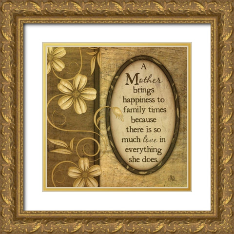 Mother Gold Ornate Wood Framed Art Print with Double Matting by Pugh, Jennifer