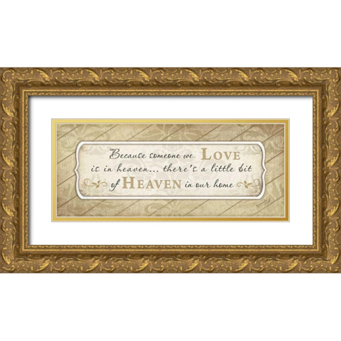 Heaven in Our Home Gold Ornate Wood Framed Art Print with Double Matting by Pugh, Jennifer